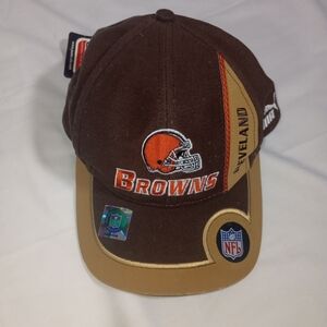 Vintage PUMA Cleveland Browns Hat Brown Adjustable Cap New